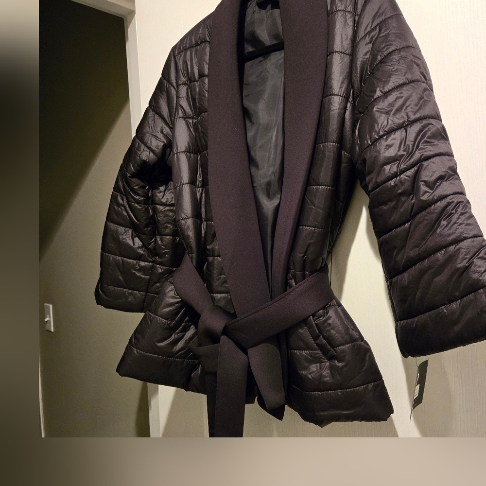 Marc New York Dark Black Quilted Puffer Coat